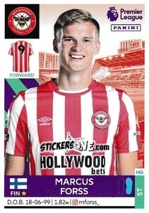 Sticker Marcus Forss - Premier League Inglese 2021-2022 n. 102 - Panini