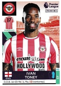 Sticker Ivan Toney - Premier League Inglese 2021-2022 n. 103 - Panini