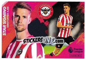 Sticker Kristoffer Ajer - Star Signing - Premier League Inglese 2021-2022 n. 107 - Panini