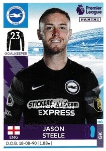 Sticker Jason Steele - Premier League Inglese 2021-2022 - Panini