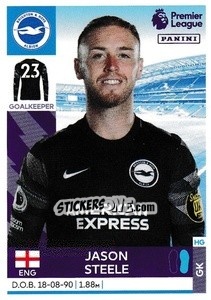 Sticker Jason Steele - Premier League Inglese 2021-2022 n. 112 - Panini