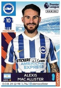 Figurina Alexis Mac Allister - Premier League Inglese 2021-2022 - Panini