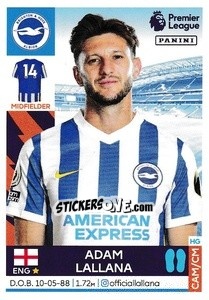 Sticker Adam Lallana - Premier League Inglese 2021-2022 - Panini