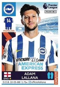 Sticker Adam Lallana - Premier League Inglese 2021-2022 n. 125 - Panini