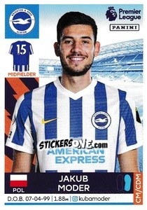 Sticker Jakub Moder - Premier League Inglese 2021-2022 - Panini