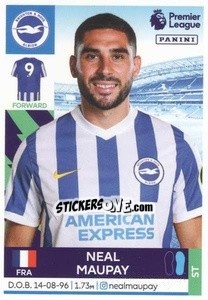 Sticker Neal Maupay - Premier League Inglese 2021-2022 - Panini