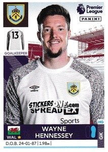 Sticker Wayne Hennessey - Premier League Inglese 2021-2022 - Panini