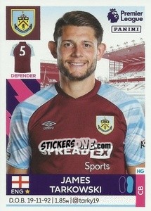 Sticker James Tarkowski - Premier League Inglese 2021-2022 n. 144 - Panini