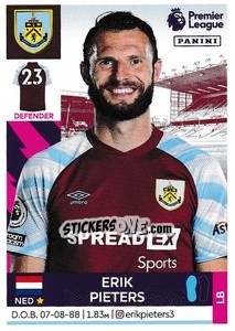 Sticker Erik Pieters - Premier League Inglese 2021-2022 n. 148 - Panini