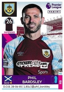 Sticker Phil Bardsley - Premier League Inglese 2021-2022 - Panini