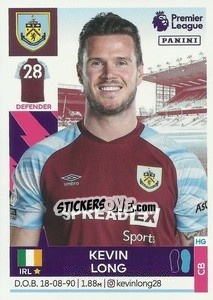 Sticker Kevin Long - Premier League Inglese 2021-2022 n. 150 - Panini