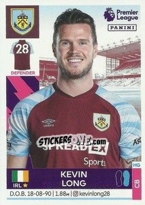 Figurina Kevin Long - Premier League Inglese 2021-2022 - Panini