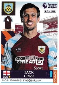 Sticker Jack Cork - Premier League Inglese 2021-2022 - Panini