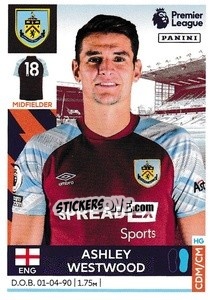Sticker Ashley Westwood - Premier League Inglese 2021-2022 - Panini