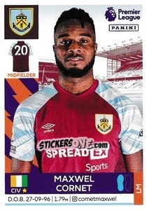 Sticker Maxwel Cornet - Premier League Inglese 2021-2022 - Panini