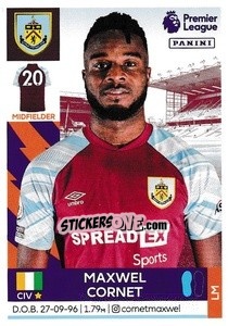 Sticker Maxwel Cornet - Premier League Inglese 2021-2022 n. 158 - Panini