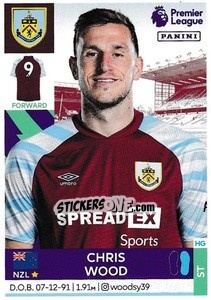 Sticker Chris Wood - Premier League Inglese 2021-2022 - Panini