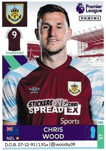 Sticker Chris Wood - Premier League Inglese 2021-2022 n. 159 - Panini