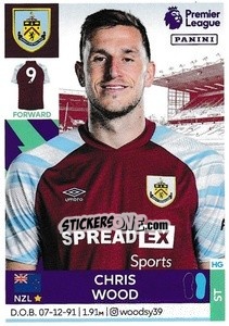 Figurina Chris Wood - Premier League Inglese 2021-2022 - Panini