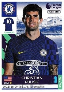 Cromo Christian Pulisic - Premier League Inglese 2021-2022 - Panini