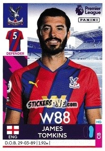 Sticker James Tomkins - Premier League Inglese 2021-2022 - Panini