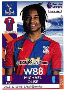 Sticker Michael Olise - Premier League Inglese 2021-2022 n. 207 - Panini