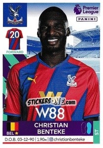 Sticker Christian Benteke - Premier League Inglese 2021-2022 - Panini