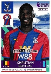 Sticker Christian Benteke - Premier League Inglese 2021-2022 n. 219 - Panini