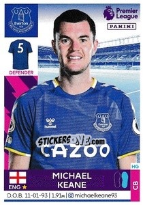 Sticker Michael Keane - Premier League Inglese 2021-2022 n. 231 - Panini