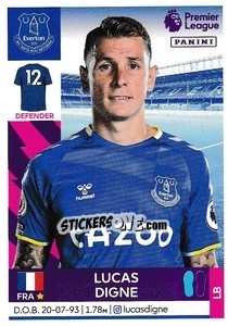 Sticker Lucas Digne - Premier League Inglese 2021-2022 n. 232 - Panini