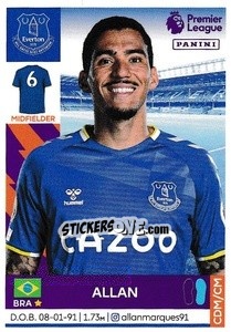 Sticker Allan - Premier League Inglese 2021-2022 n. 236 - Panini