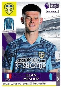 Figurina Illan Meslier - Premier League Inglese 2021-2022 - Panini