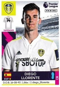 Sticker Diego Llorente - Premier League Inglese 2021-2022 - Panini