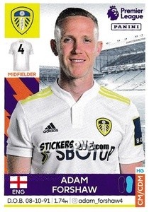 Cromo Adam Forshaw - Premier League Inglese 2021-2022 - Panini