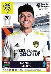 Figurina Daniel James - Premier League Inglese 2021-2022 - Panini