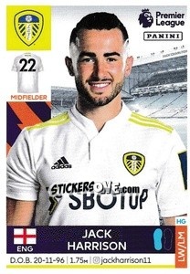 Cromo Jack Harrison - Premier League Inglese 2021-2022 - Panini