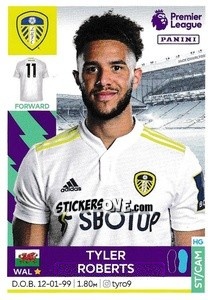 Figurina Tyler Roberts - Premier League Inglese 2021-2022 - Panini