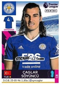 Figurina Çağlar Söyüncü - Premier League Inglese 2021-2022 - Panini