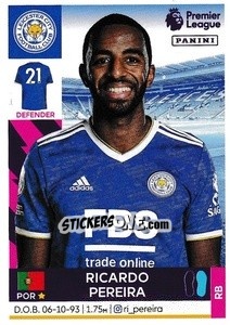 Sticker Ricardo Pereira - Premier League Inglese 2021-2022 n. 292 - Panini