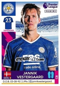 Figurina Jannik Vestergaard - Premier League Inglese 2021-2022 - Panini