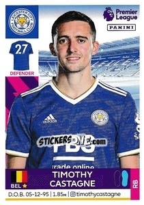 Sticker Timothy Castagne - Premier League Inglese 2021-2022 - Panini