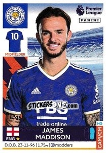 Cromo James Maddison - Premier League Inglese 2021-2022 - Panini