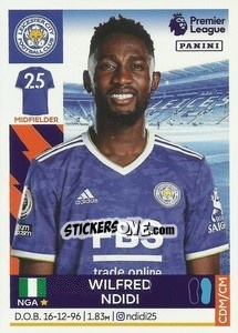 Sticker Wilfred Ndidi - Premier League Inglese 2021-2022 n. 301 - Panini