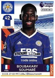 Figurina Boubakary Soumaré - Premier League Inglese 2021-2022 - Panini