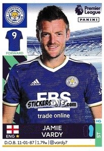 Sticker Jamie Vardy - Premier League Inglese 2021-2022 - Panini