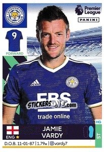 Sticker Jamie Vardy - Premier League Inglese 2021-2022 n. 303 - Panini