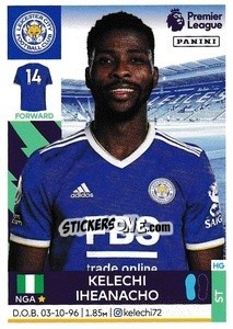 Sticker Kelechi Iheanacho - Premier League Inglese 2021-2022 n. 304 - Panini