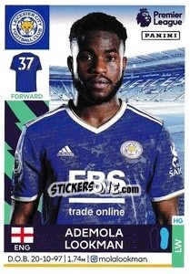 Figurina Ademola Lookman - Premier League Inglese 2021-2022 - Panini