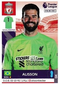 Sticker Alisson - Premier League Inglese 2021-2022 n. 348 - Panini