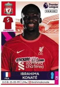 Sticker Ibrahima Konaté - Premier League Inglese 2021-2022 n. 351 - Panini